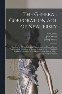 bokomslag The General Corporation Act of New Jersey