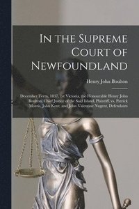 bokomslag In the Supreme Court of Newfoundland [microform]