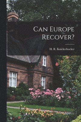 bokomslag Can Europe Recover?