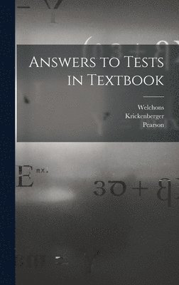 bokomslag Answers to Tests in Textbook