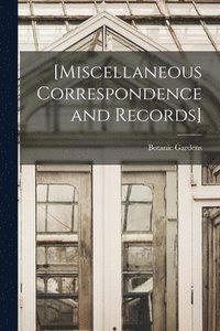bokomslag [Miscellaneous Correspondence and Records]