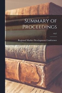 bokomslag Summary of Proceedings; 1957