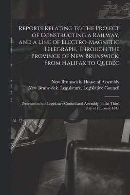 bokomslag Reports Relating to the Project of Constructing a Railway, and a Line of Electro-magnetic Telegraph, Through the Province of New Brunswick, From Halifax to Quebec [microform]