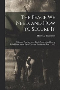 bokomslag The Peace We Need, and How to Secure It