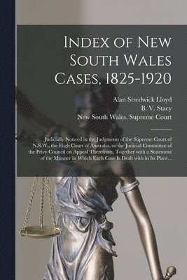 bokomslag Index of New South Wales Cases, 1825-1920