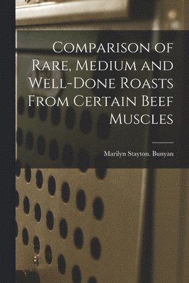 Comparison of Rare, Medium and Well-done Roasts From Certain Beef Muscles 1