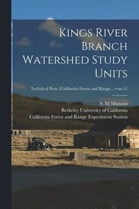 bokomslag Kings River Branch Watershed Study Units; no.11