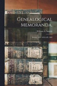 bokomslag Genealogical Memoranda.