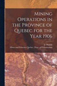 bokomslag Mining Operations in the Province of Quebec for the Year 1906 [microform]