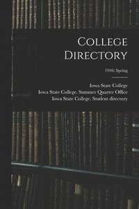 bokomslag College Directory; 1916