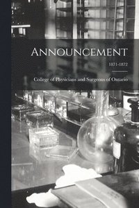 bokomslag Announcement; 1871-1872