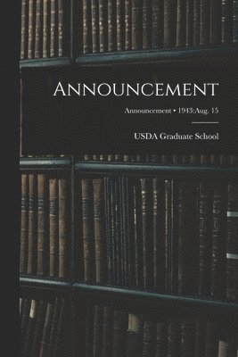 Announcement; 1943: Aug. 15 1