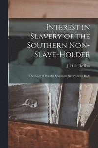 bokomslag Interest in Slavery of the Southern Non-slave-holder