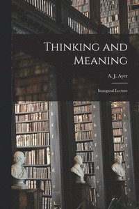 bokomslag Thinking and Meaning: Inaugural Lecture