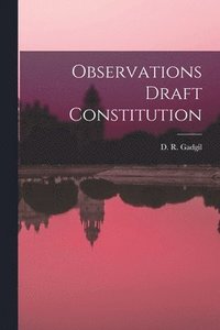 bokomslag Observations Draft Constitution