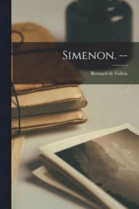 bokomslag Simenon. --