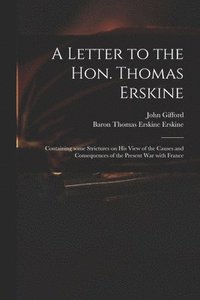 bokomslag A Letter to the Hon. Thomas Erskine