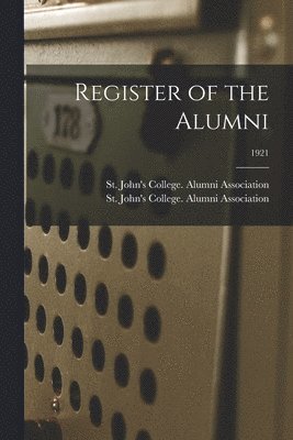 Register of the Alumni; 1921 1