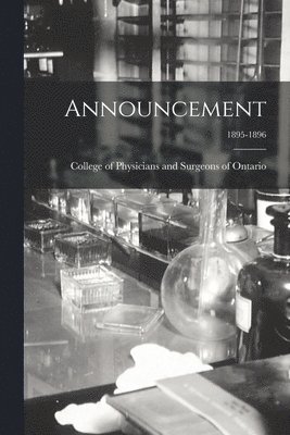 Announcement; 1895-1896 1