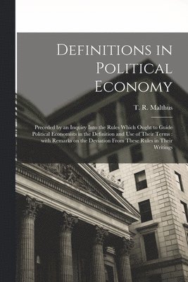 Definitions in Political Economy 1