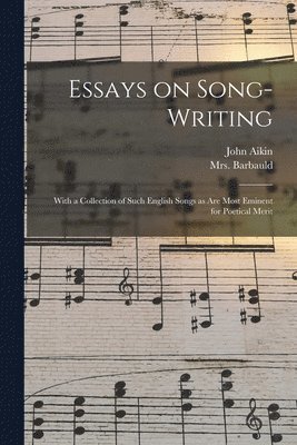 bokomslag Essays on Song-writing