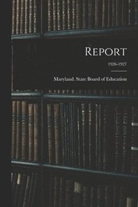 bokomslag Report; 1926-1927