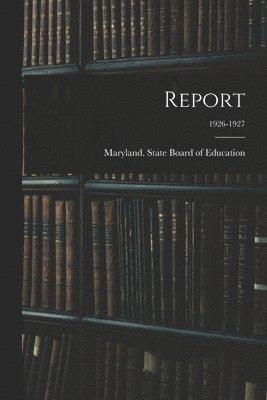 bokomslag Report; 1926-1927