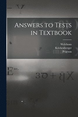 bokomslag Answers to Tests in Textbook