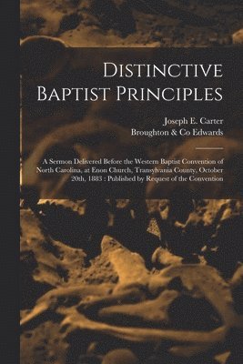 bokomslag Distinctive Baptist Principles