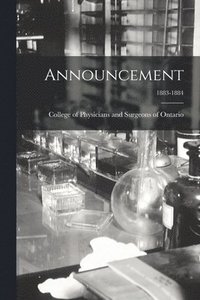 bokomslag Announcement; 1883-1884