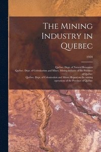 bokomslag Mining Industry in Quebec; 1920