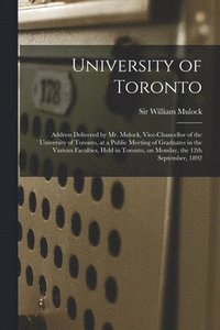 bokomslag University of Toronto [microform]