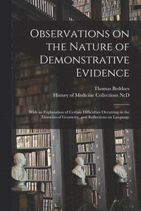 bokomslag Observations on the Nature of Demonstrative Evidence