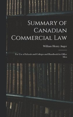 bokomslag Summary of Canadian Commercial Law