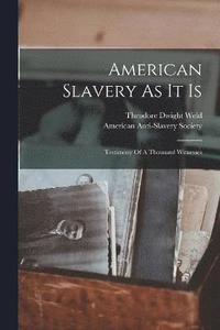 bokomslag American Slavery As It Is