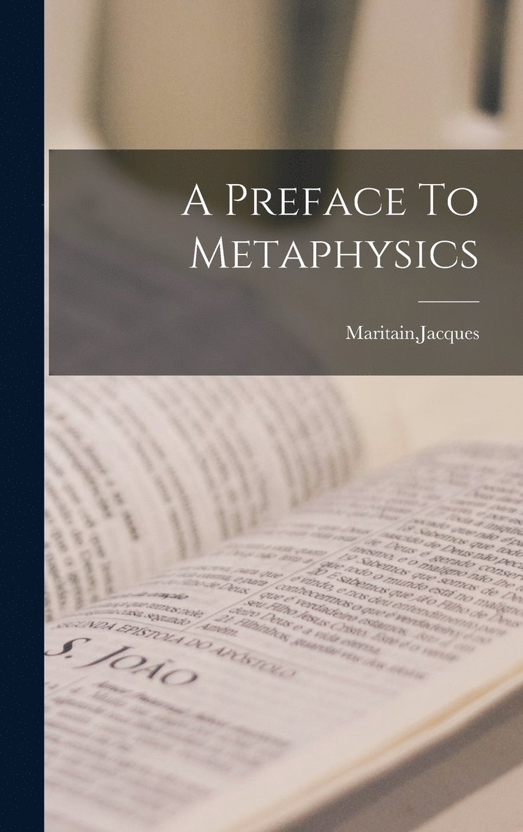 A Preface To Metaphysics 1