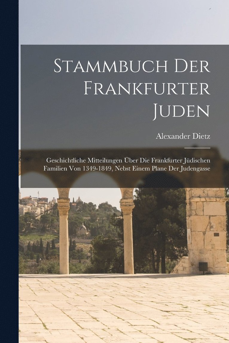 Stammbuch Der Frankfurter Juden 1