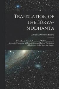 bokomslag Translation of the Srya-Siddhnta