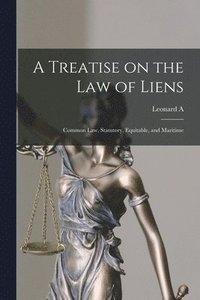 bokomslag Treatise on the law of Liens; Common law, Statutory, Equitable, and Maritime