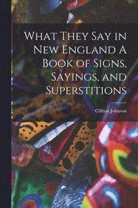 bokomslag What They Say in New England A Book of Signs, Sayings, and Superstitions
