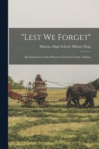 bokomslag "Lest we Forget"