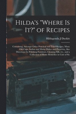 Hilda's "where is it?" of Recipes