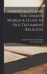 bokomslag Immortality And The Unseen World A Study In Old Testament Religion