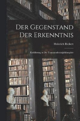 Der Gegenstand Der Erkenntnis 1