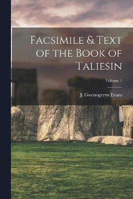 bokomslag Facsimile & Text of the Book of Taliesin; Volume 1