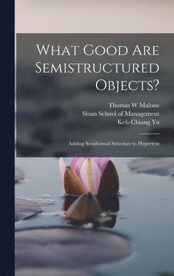 Thomas W Malone, Keh-Chiang Yu, Sloan School Of Management - What Good are Semistructured Objects?, Inbunden