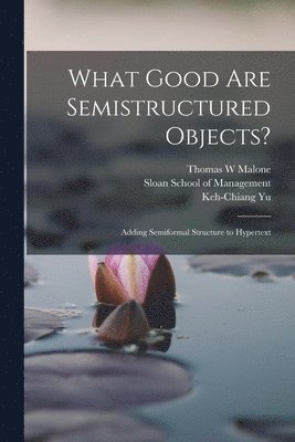 Thomas W Malone, Keh-Chiang Yu, Sloan School Of Management - What Good are Semistructured Objects?, Häftad