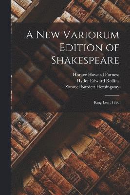 bokomslag A New Variorum Edition of Shakespeare