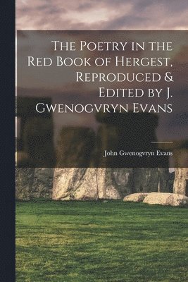 bokomslag The Poetry in the Red Book of Hergest, Reproduced & Edited by J. Gwenogvryn Evans