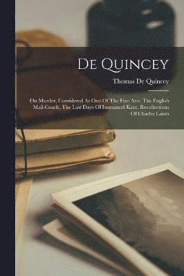 bokomslag De Quincey